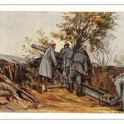 A German artillery position by Vollbehr.
