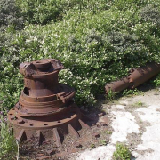 The remains of the flare gun in 2003. (Photo: Arthur van Beveren)