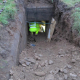 Opening up the personnel bunker at Wn Garen. (Photo: Steve Powell)